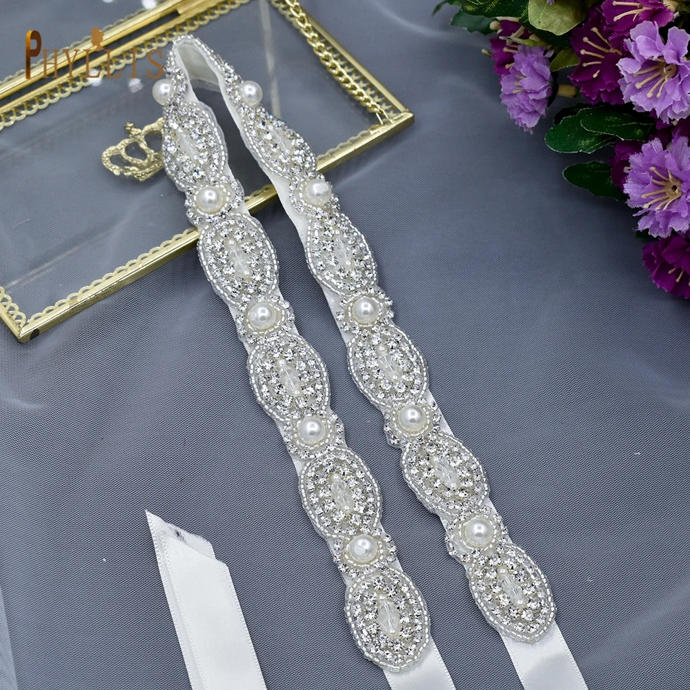 S11 Rhinestone Wedding Sash Crystal Belt for Bride Women\'s Formal Dresses Belt Sparkly Belts Party Belt Bridesmaid Ribbon Belt