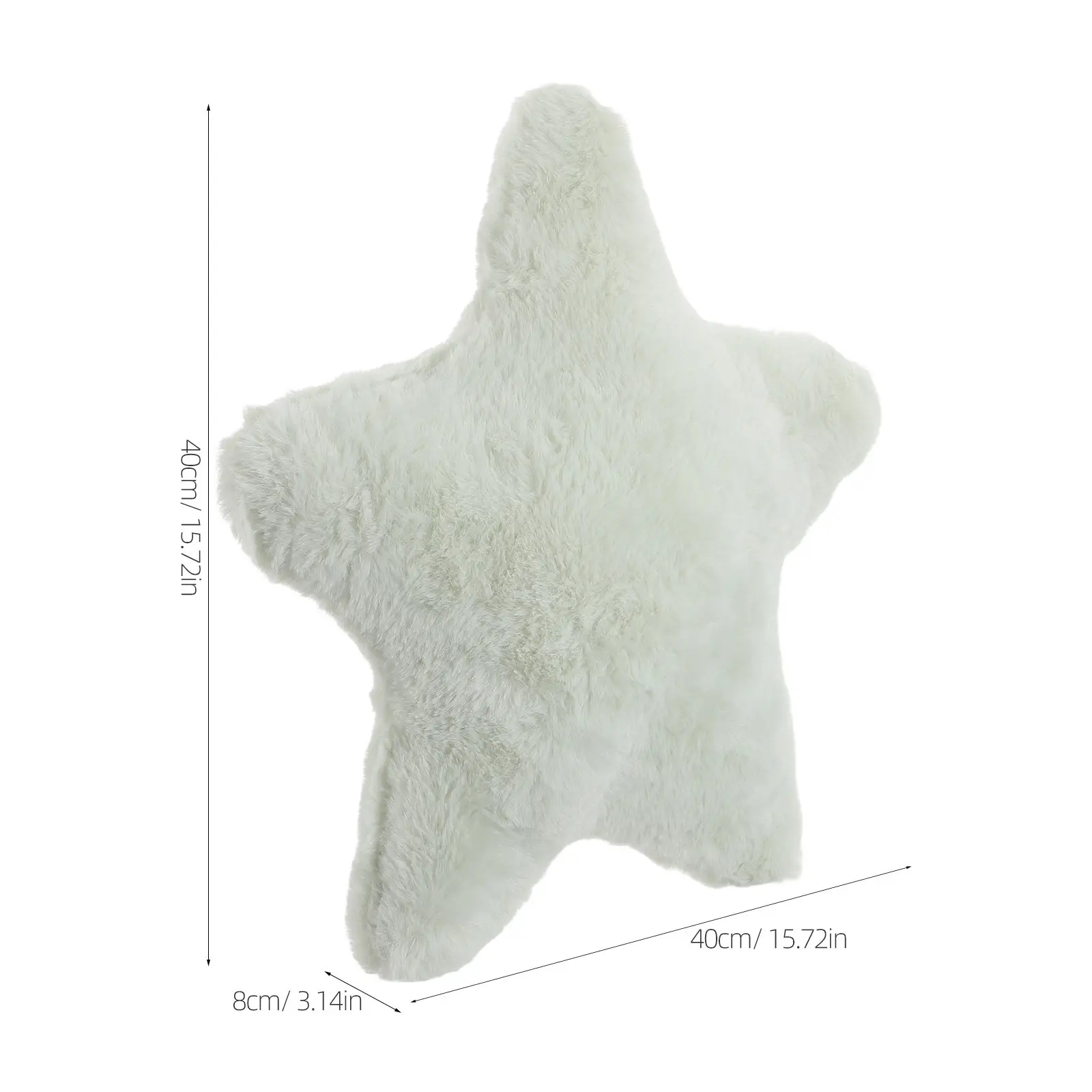 Star Pillow .75 Inch Decorative Throw Pillow Cute Shape Accent Cushion Bedroom Sofa Chair Decor Cozy Bed