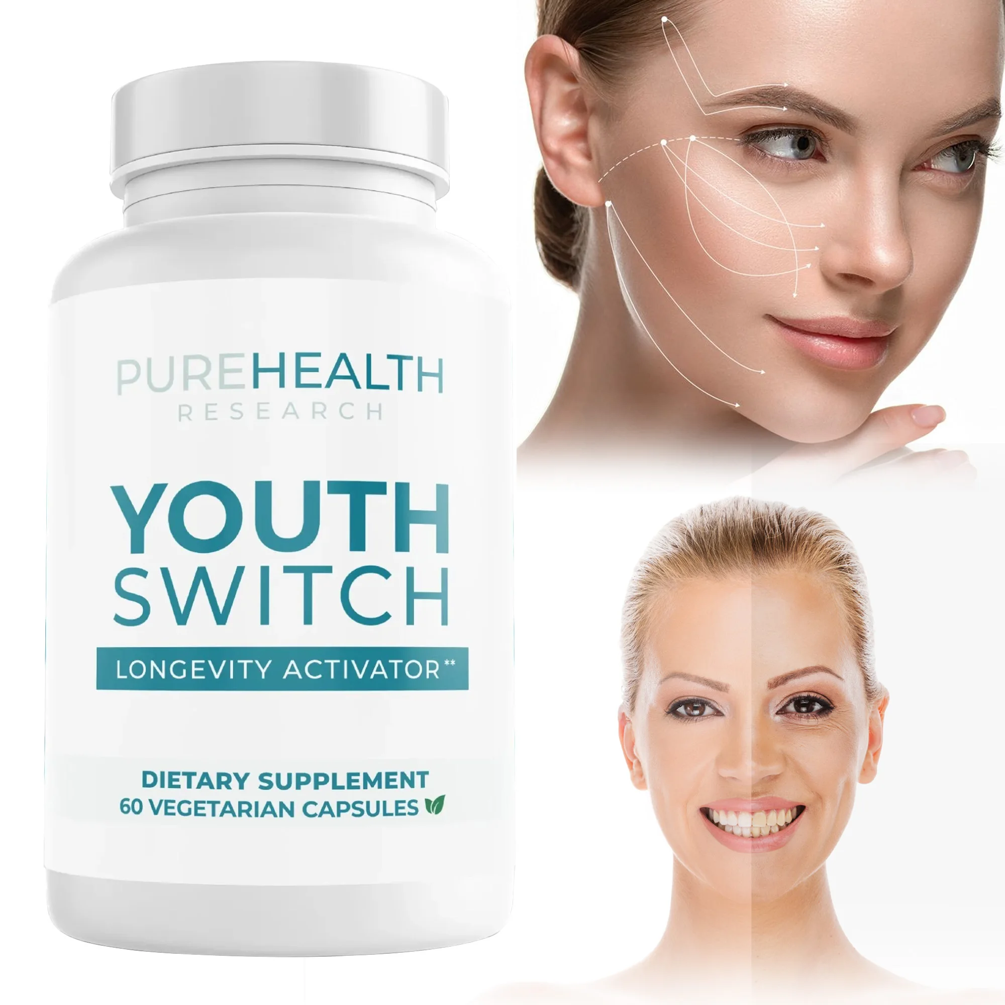 

Youth Switch - Anti-aging Supplement That Supports Immune Health, Boosts Collagen Production, and Maintains Skin's Vitality