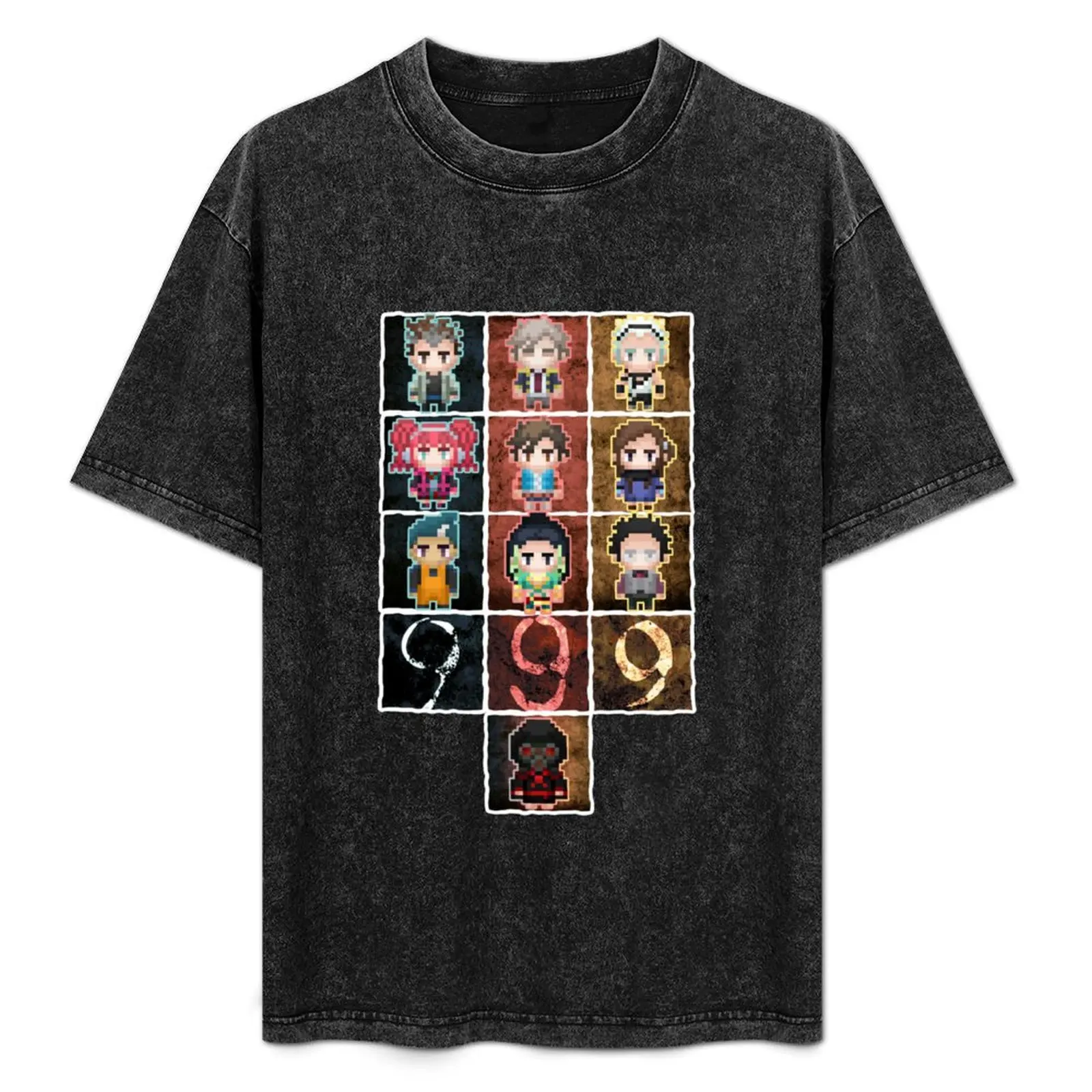 9 sprites 9 persons 9 pixels T-Shirt vintage clothes graphics summer top T-shirt men