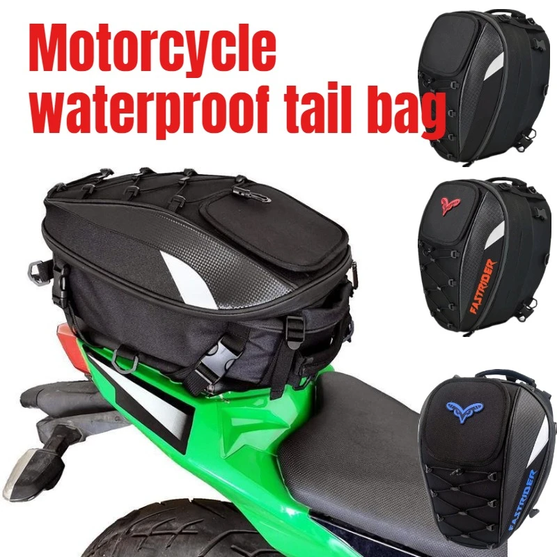 

Universal Motorcycle Bag Waterproof Rear Seat Bag Backpack Tail Bag Helmet Bag Storage Bags Motorcycles Dirt Bike Accessories