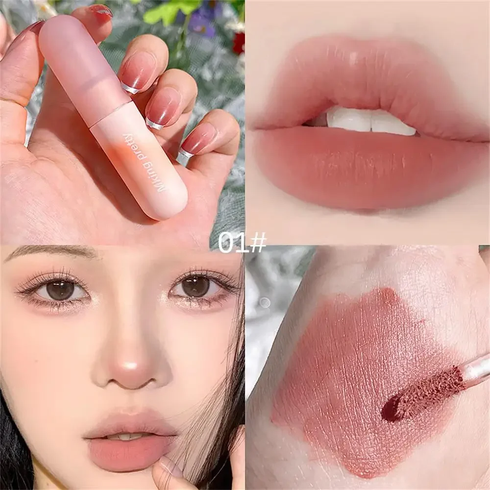 Heallor 9 Kleuren Matte Lippenstift Waterdichte Fluwelen Nude Lippenstift Potlood Sexy Rode Lip Voering Pen Make-Up Blijvende Liptint Pigmenten C