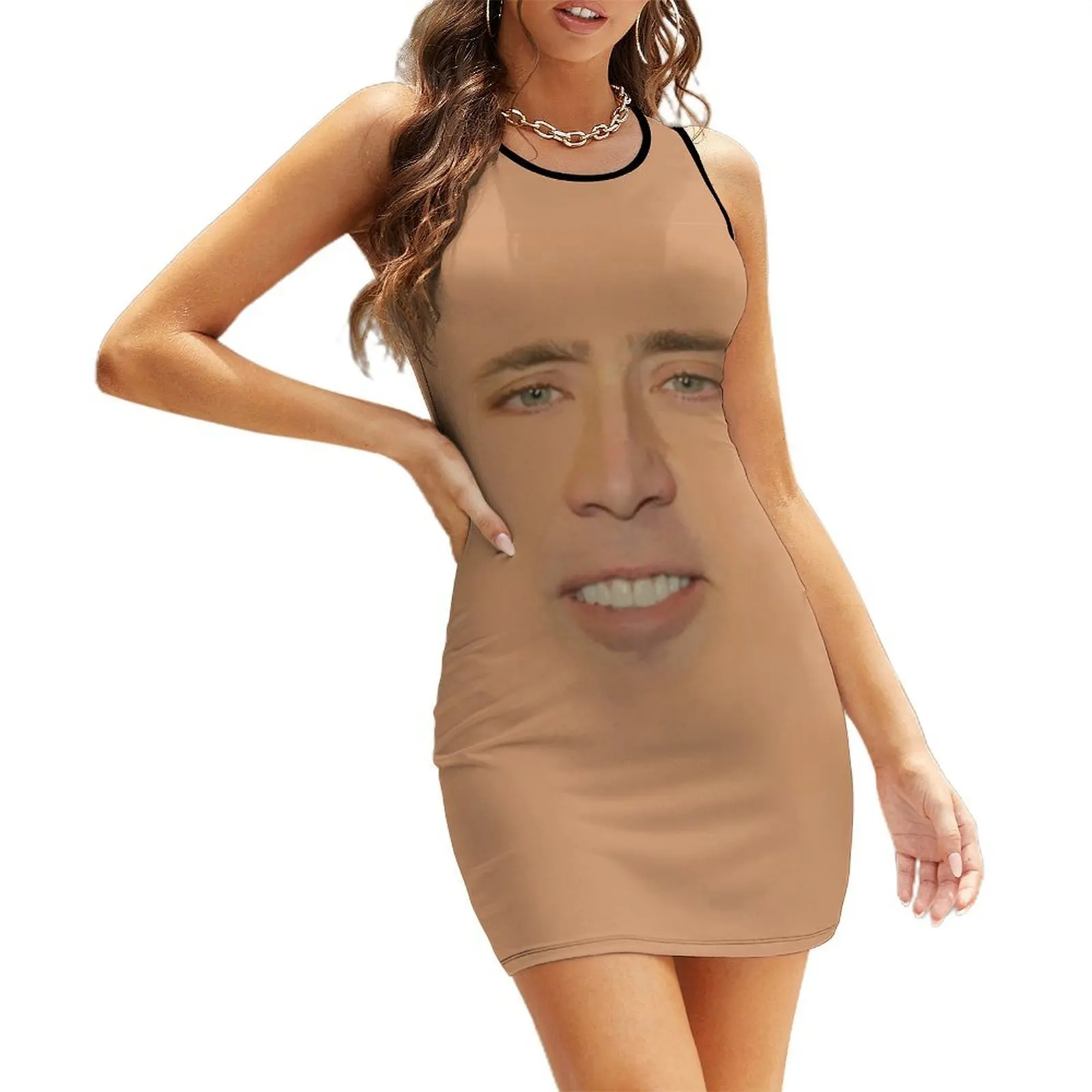 

Nicolas Cage Full Face Sleeveless Sundress summer dresses womens 2025 evening dress ladies dress women summer Woman dresses