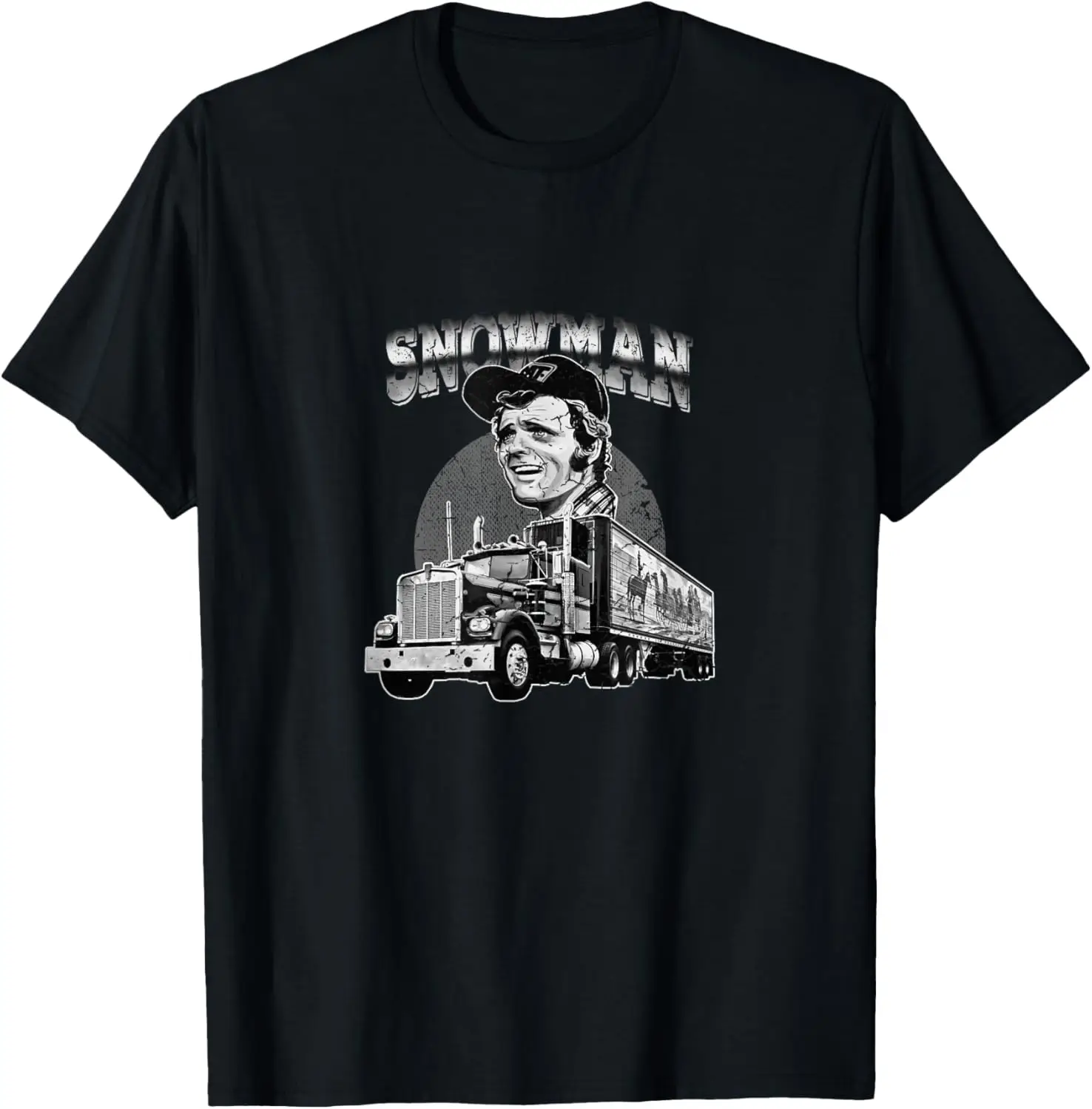 70s Retro Snowman Truck 1970s vintage retro grey T-Shirt