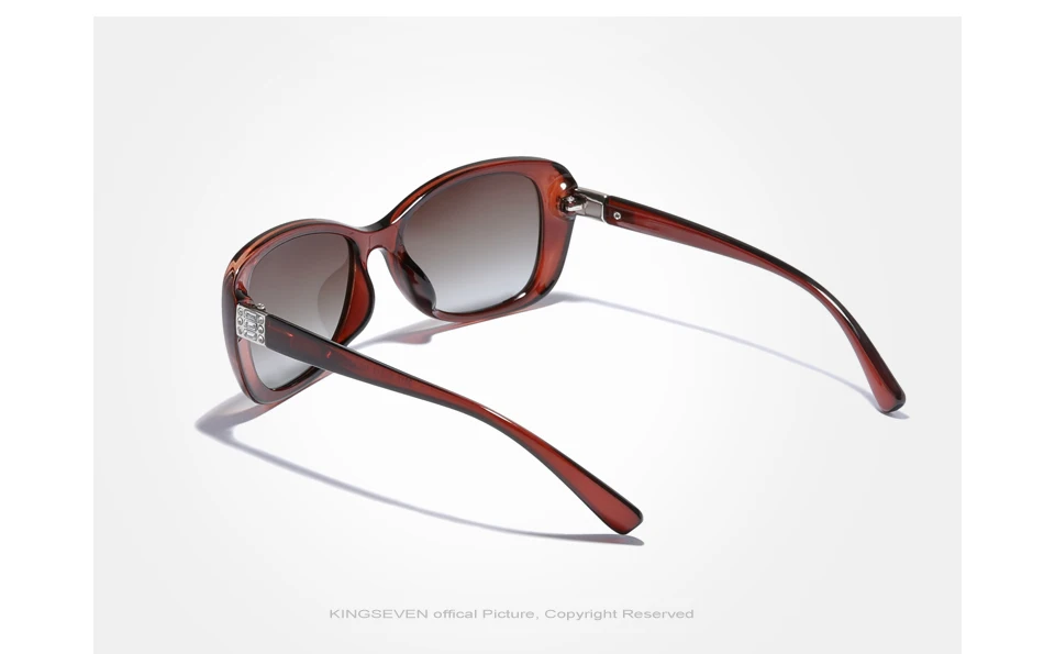 KINGSEVEN Young Style Damen-Sonnenbrille mit Farbverlauf und polarisierten Gläsern, luxuriöses Design, elegante Damen-Sonnenbrille für Damen – Detail 9