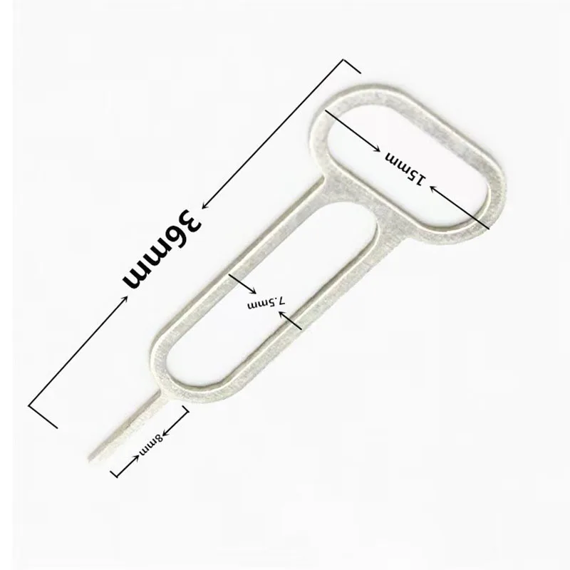 100 PCS Sim Card Tray Removal Eject Pin Key Tool Stainless Steel Needle Pin For Google For IPhone For Samsung