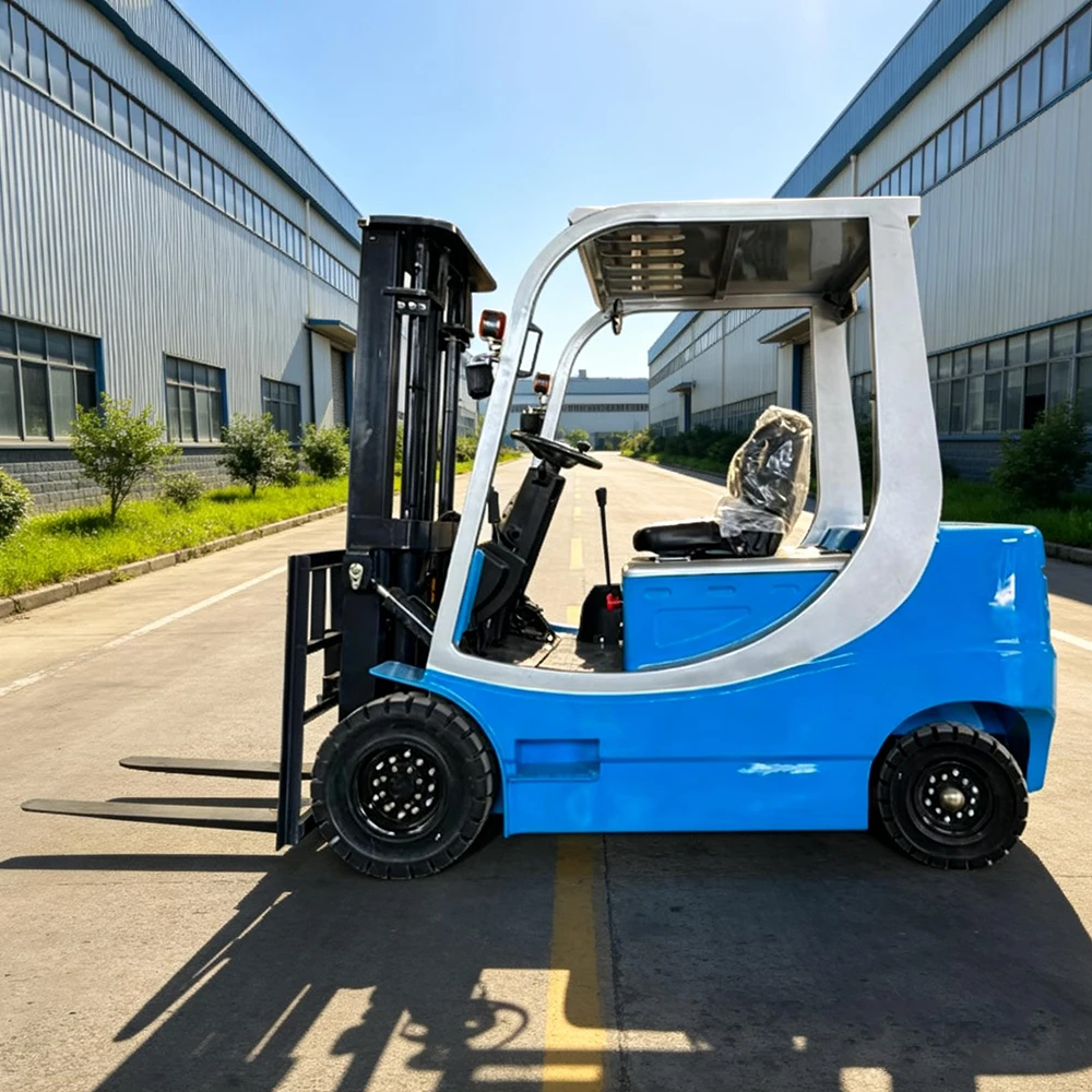 Portable Electric Small Forklift Warehouse 3ton Mini Four Wheel Electric Battery Forklift