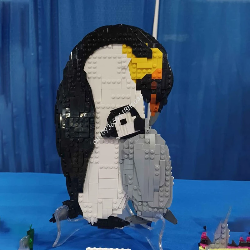 885 pçs moc imperador pinguim arte da parede nan criativo diy blocos de construção modelo ideal para crianças dando presente natal