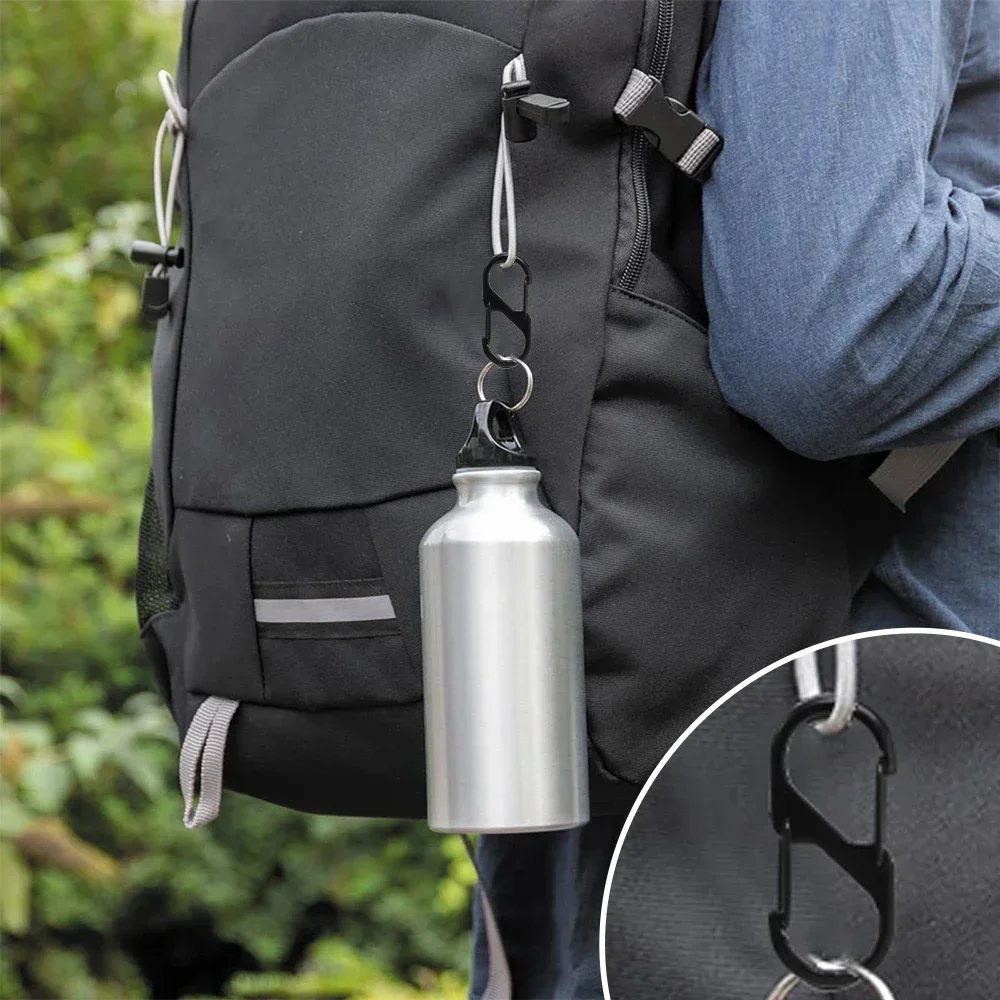 1/50 قطعة صغيرة S حلقة تسلق المفاتيح المفاجئة هوك مشبك الربيع Paracord الحبل معلقة مكافحة سرقة مفتاح سلسلة كيرينغ اكسسوارات #5