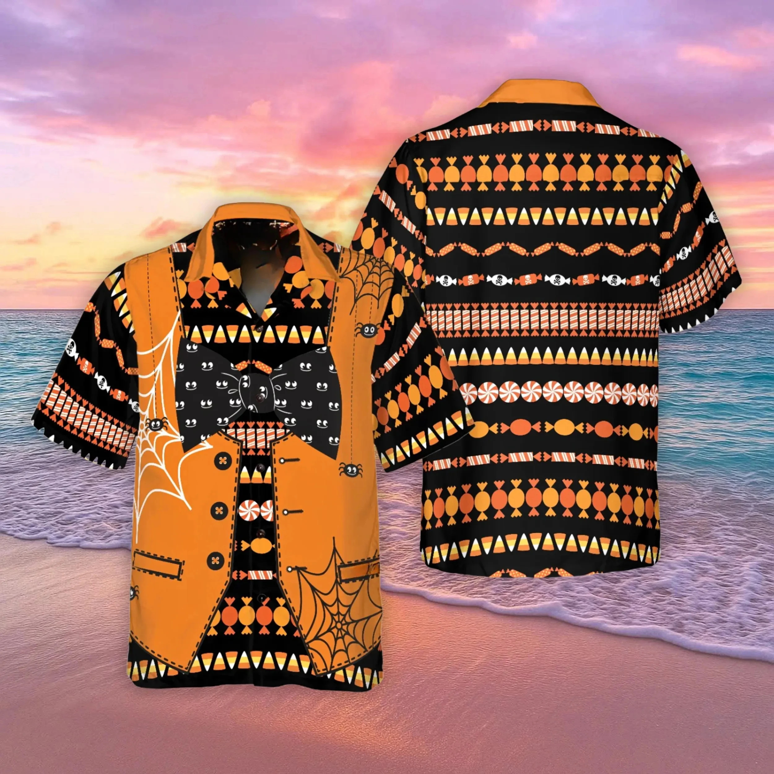 

Funny Halloween Black Cat Hawaiian Shirt For Men Night Cats Lover Gifts Mens Hawaiian Shirts Short Sleeve Button Down Shirt Men