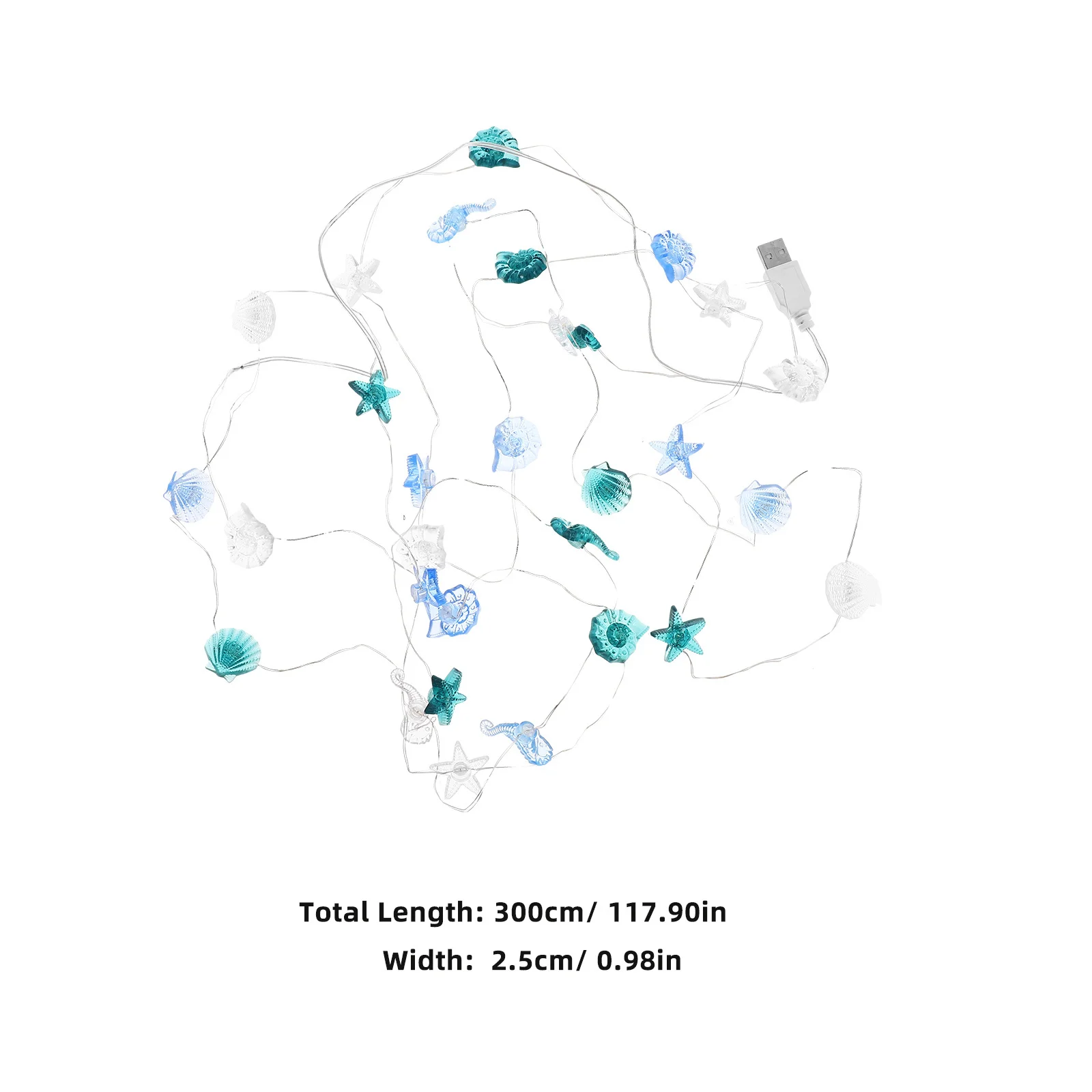 نجمة البحر قذيفة سلسلة ضوء المحيط تحت عنوان Led مصباح الساحلية ديكور الحفلات للمنزل حديقة مهرجان لوازم الديكور #6
