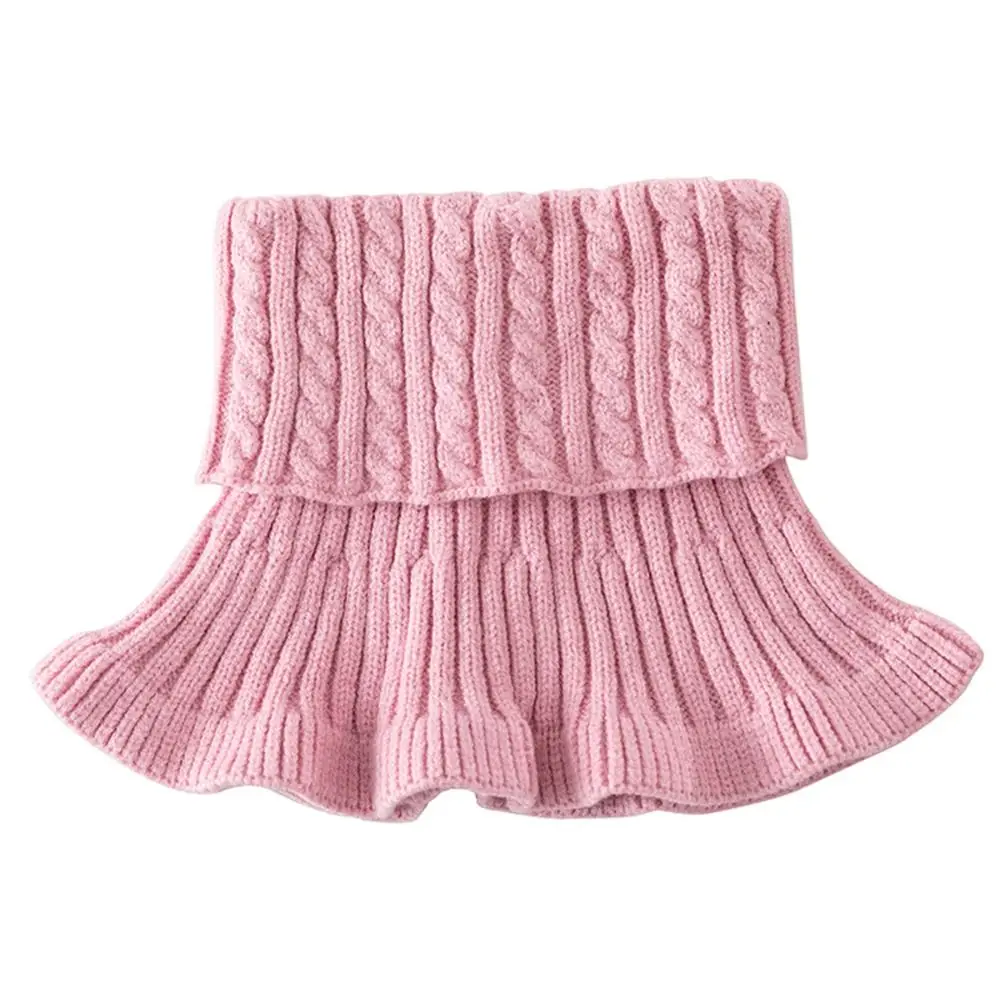 

Модная теплая вязаная ветрозащитная съемная водолазка с искусственным воротником, зимняя женская грелка для шеи