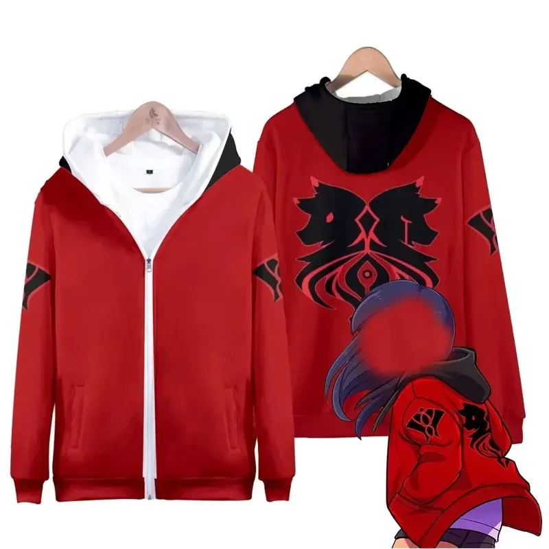 Aphmau Hoodies Aaron Zipper Varsity Jacket Merch Zip Printed Sweatshirt Women Men Cosplay Costume Casual Coat Autumn Male Hooded