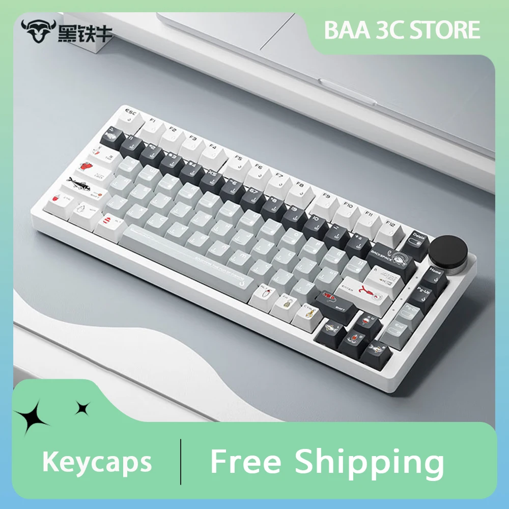 HEITIENIU Urban Fisherman Keycap Set Personalized PBT Cherry Profile KeyCap 142Keys Mechanical Keyboard Cap PC Accessories