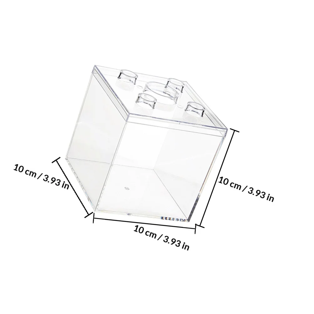 2Pcs Transparent Storage Boxes Plastic Organizer for Desk Drawer Supplies Candy Artware Neatly Arrange Small Things Stackable