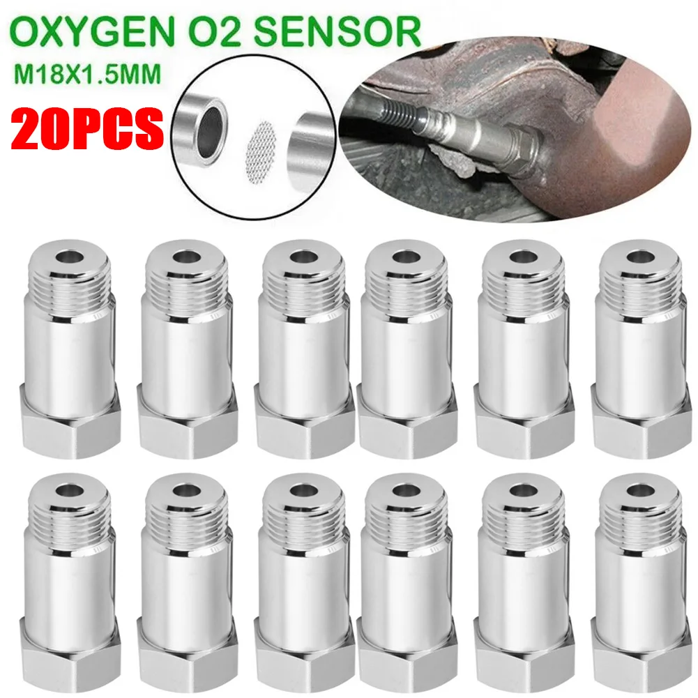 

20PCS M18X1.5 Oxygen O2 Sensor Extender Car CEL Fix Check Engine Light Eliminator Adapter Converter O2 Oxygen Sensor Spacer