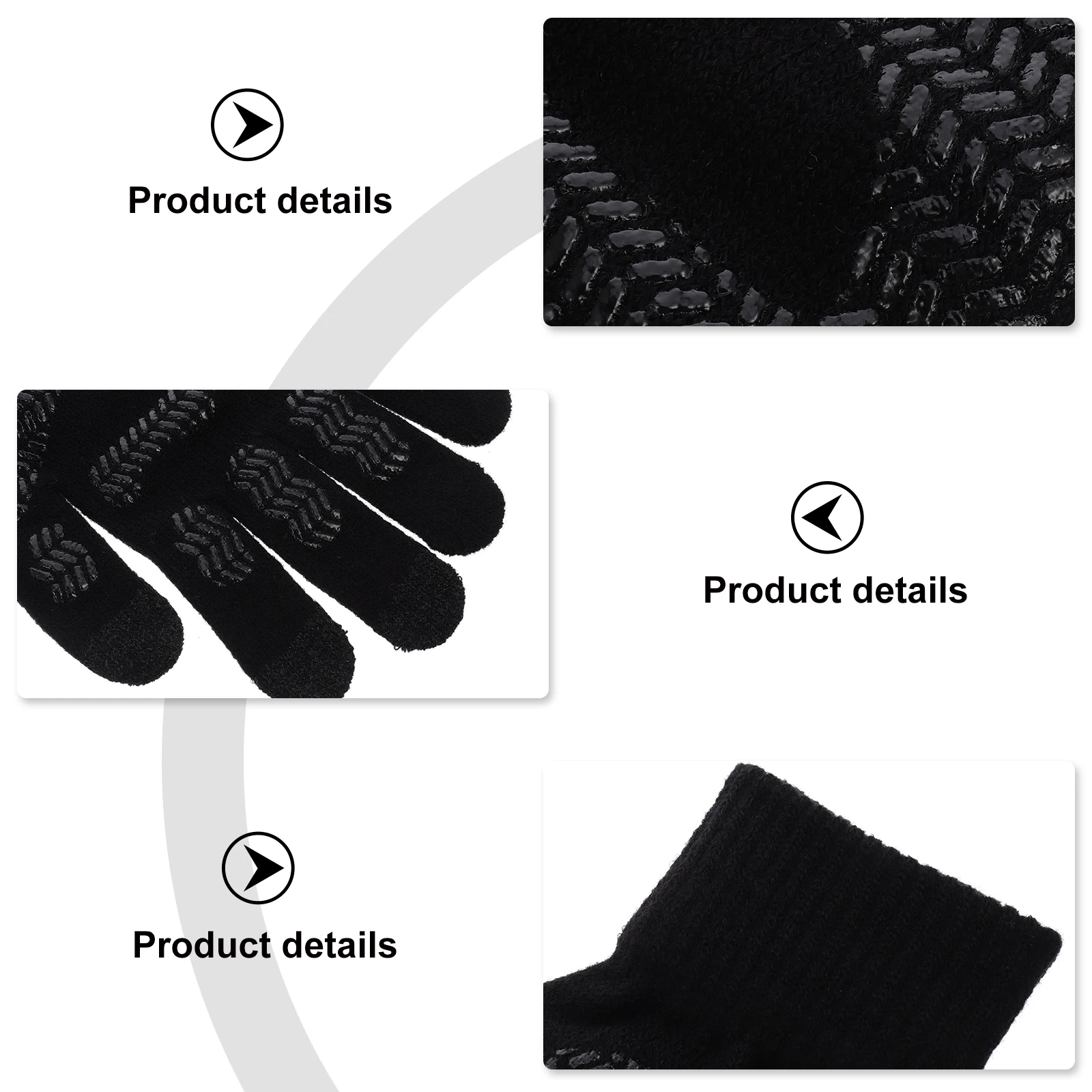 Luvas Térmicas Touchscreen Inverno Outono e Trabalho em Tempo Frío Preto