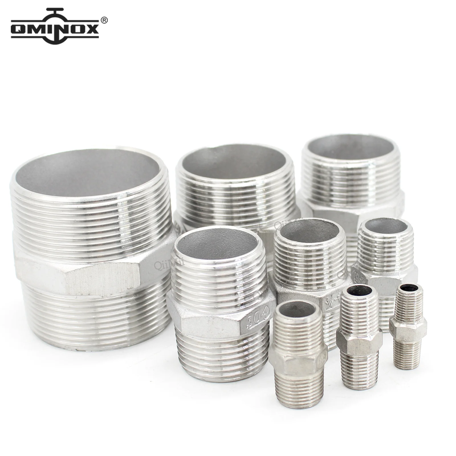 Male Threaded Hex Nipple Stainless Steel 304 Pipe Fitting for Brew Kit, Home Piping Application Connector Coupler Adapter