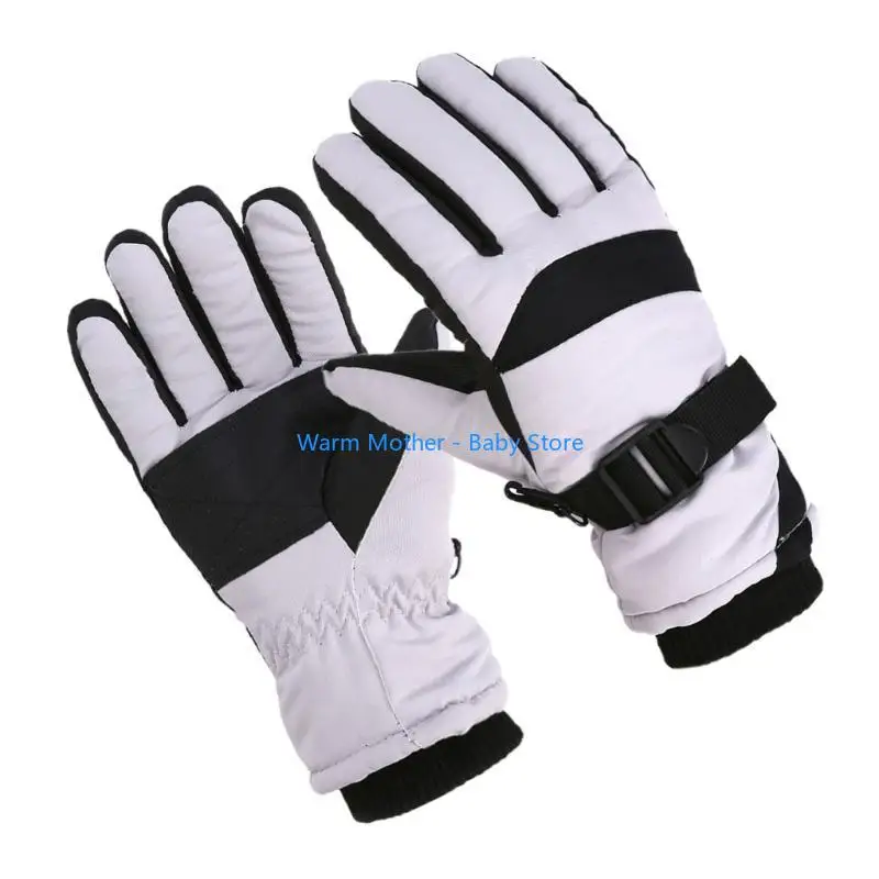 قفازات الأطفال مقاومة للرياح ومضادة للانزلاق، قفازات مرنة ناعمة، قفازات دافئة للأطفال 57QE #5