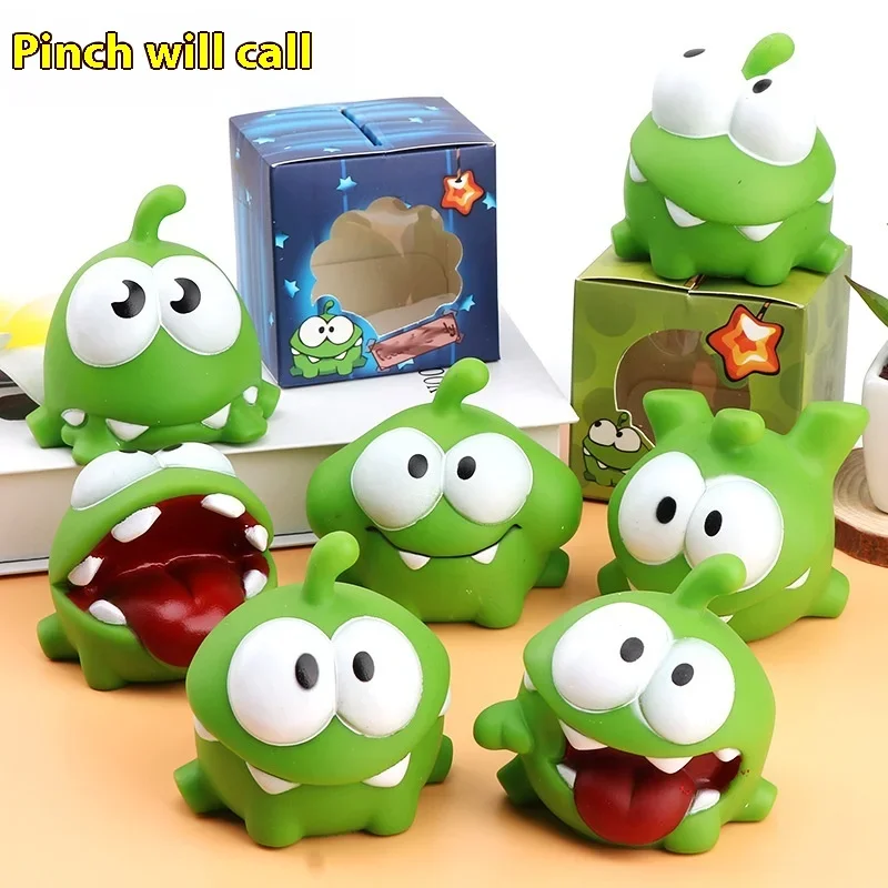 

1pcs Kawaii Cut The Rope Om Nom Dolls Toys Fashion Game Cartoon Green Frog Animals for Boys Girls Teens Christmas Birthday Gifts