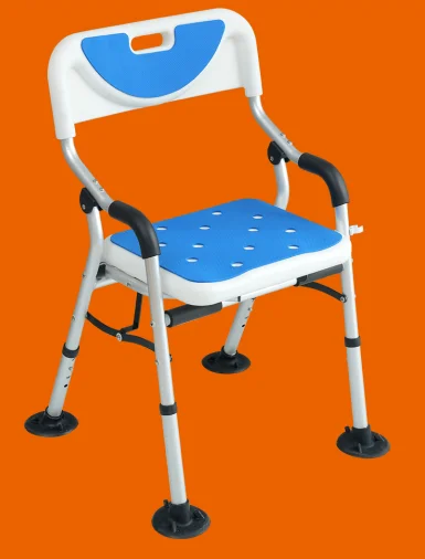 Modern Design Adjustable Aluminum Chrome Finish Freestanding Shower Chair Seat Easy Installation 1 Year Warranty for Bathroom