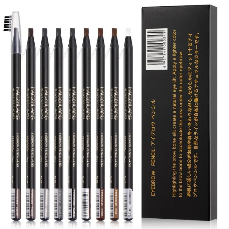 

6Pcs Eyebrow Pencil Brown Wholesale Cosmetic Pencil Natural Waterproof Long-Lasting Tattoo Brush Makeup Set Beauty