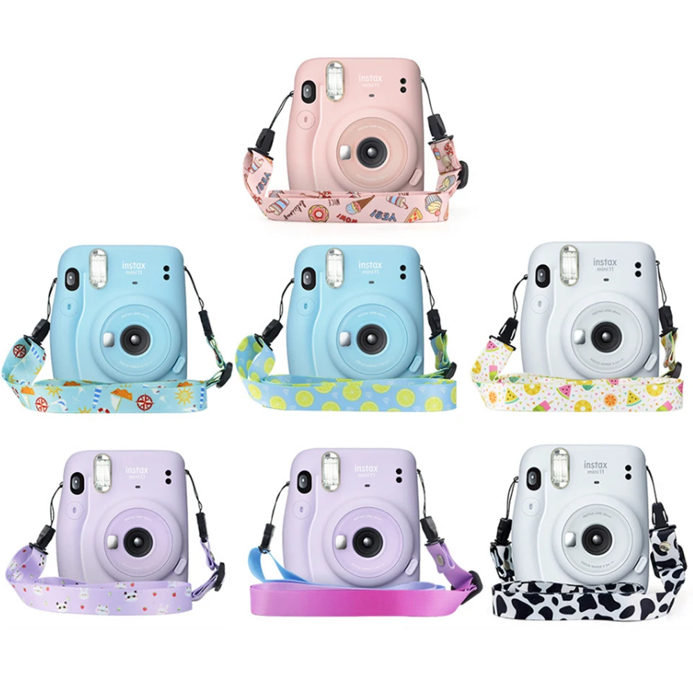 Cartoon Stickers Camera Strap for Fujifilm Instax Mini 12 11 8 8+ 9 25 Instant Camera / Case / Bag /Album/ Film  Rope 1.2 Meters