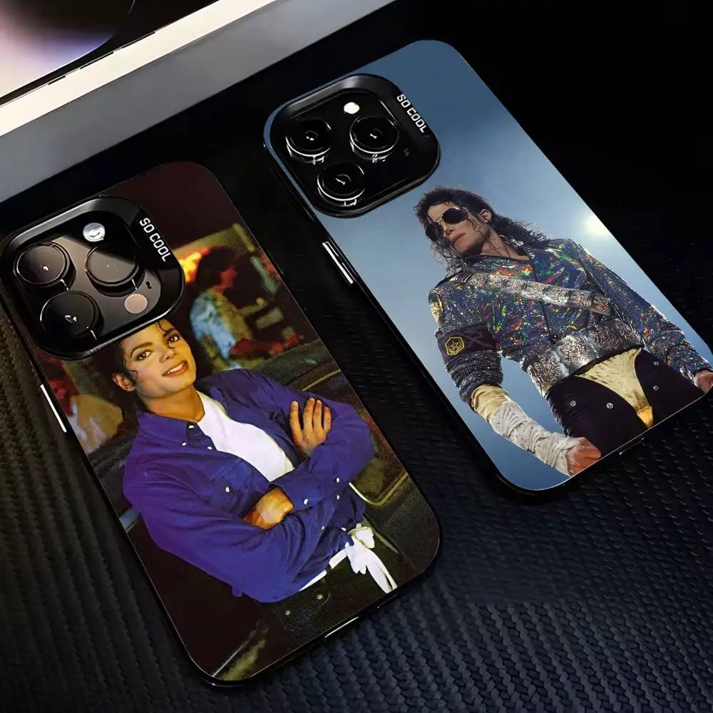 

Fashion M-MichaelS J-Jacksons Phone Case For iPhone 17,16,15,14,13,12,11 Plus,Pro Max,XS,Colorful Silver Phone case Funda Cover