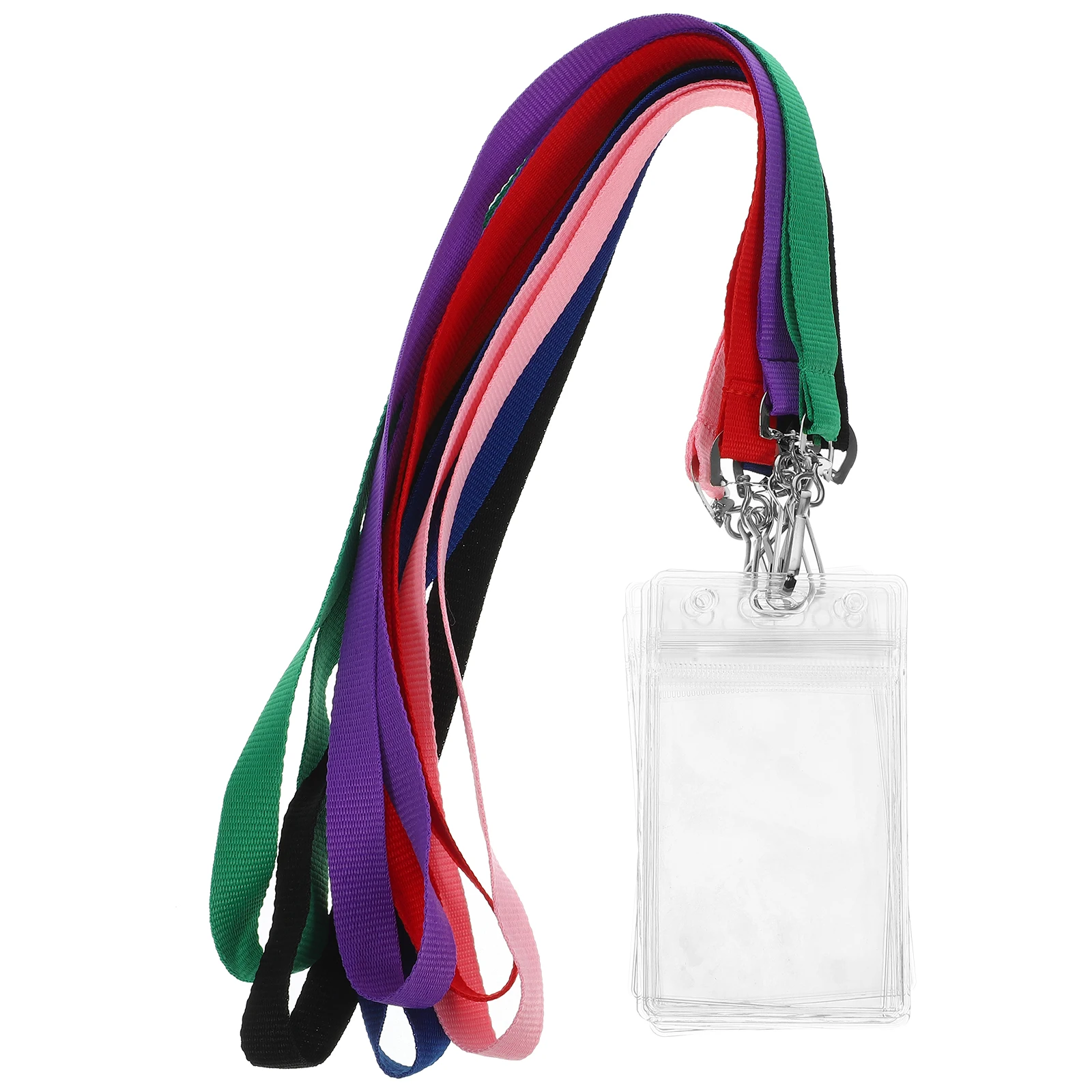

6 Pcs Lanyard Waterproof ID Card Clip Holder Badge Holders with Lanyards Multifunction Sleeve Man
