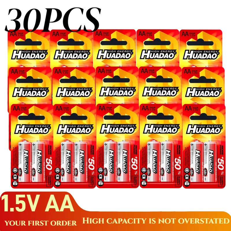 High Capacity AA Batteries 1.5V AA R6P Cell Disposable Zinc Carbon Battery for Mouse Calculator Electric Toys Remote control