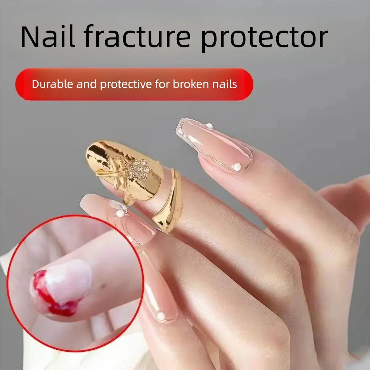 

Fashion Design Finger Protector Wearable Nails Guitar Guzheng Playing Nail Cover Broken Nail Replacement Decor