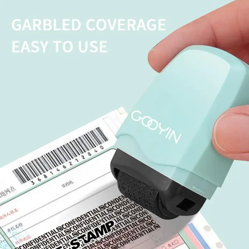 Confidential Stamp Stamp Roller Anti-Theft Protection ID Seal Smear Privacy Confidential Data ID Seal Smear Privacy Stamp Pen