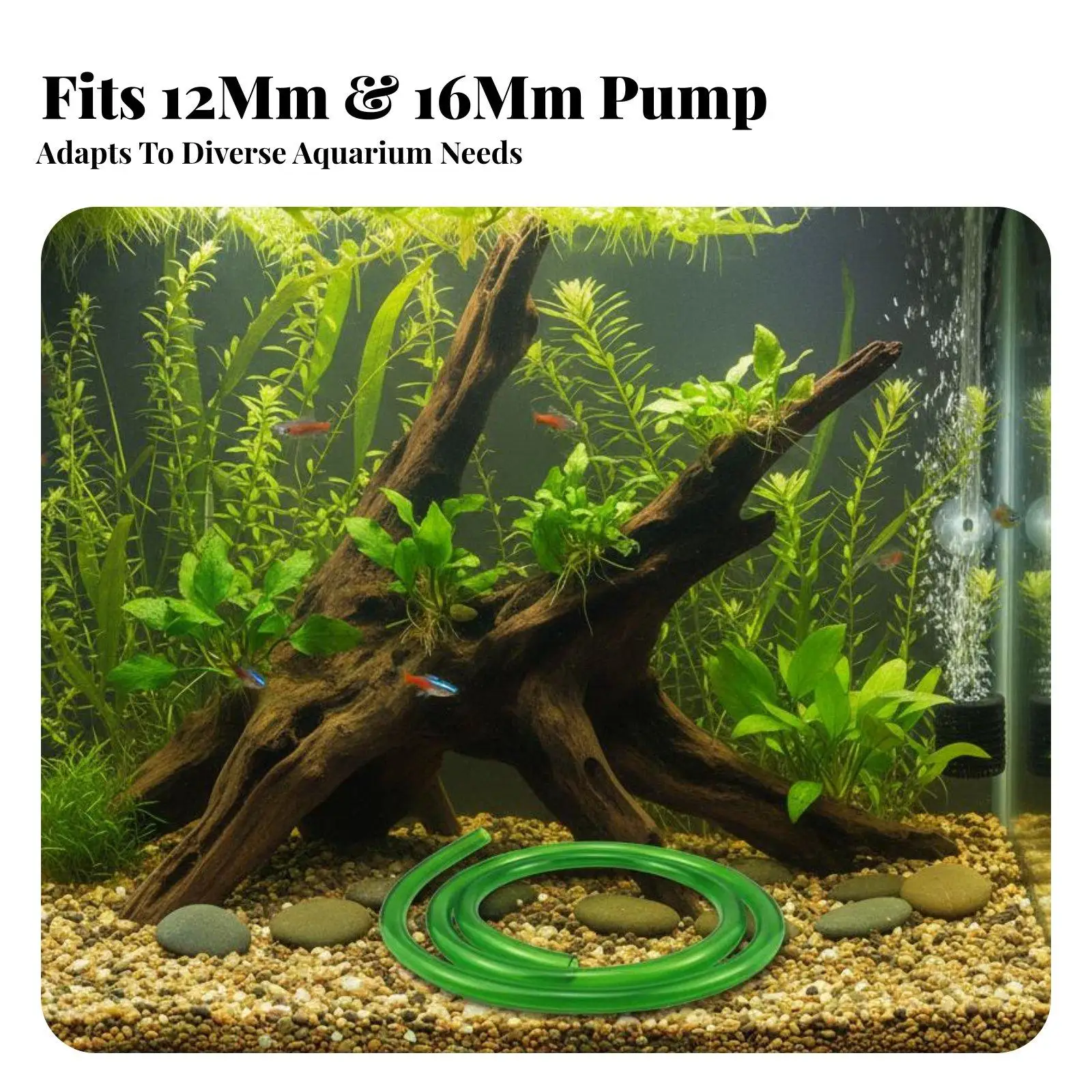 High Flow Aquarium Tube Flexible Water Pipe Accessory for Water Exchange Oxygenation for Fish Tank Setup