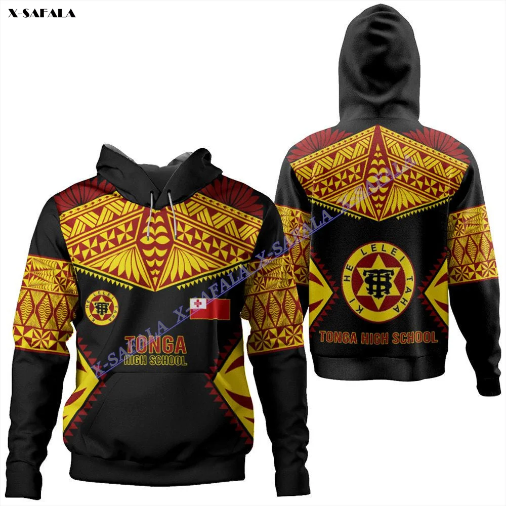 High School Flag New Zealand Tonga 3D Printed Hoodie Men Shirt Pullover Jumper Hooded Jersey Tracksuits Outwear Coat