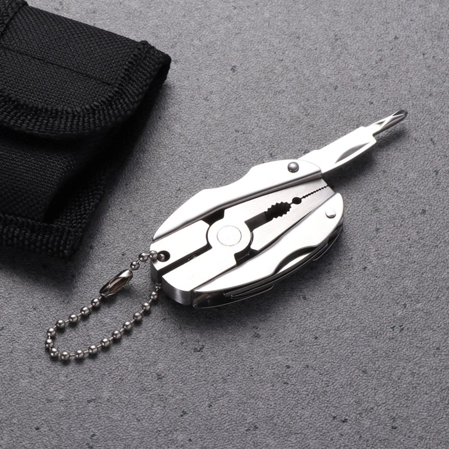 Multifunction Stainless Steel Hammer Wrench Pliers Foldable Pocket Tools