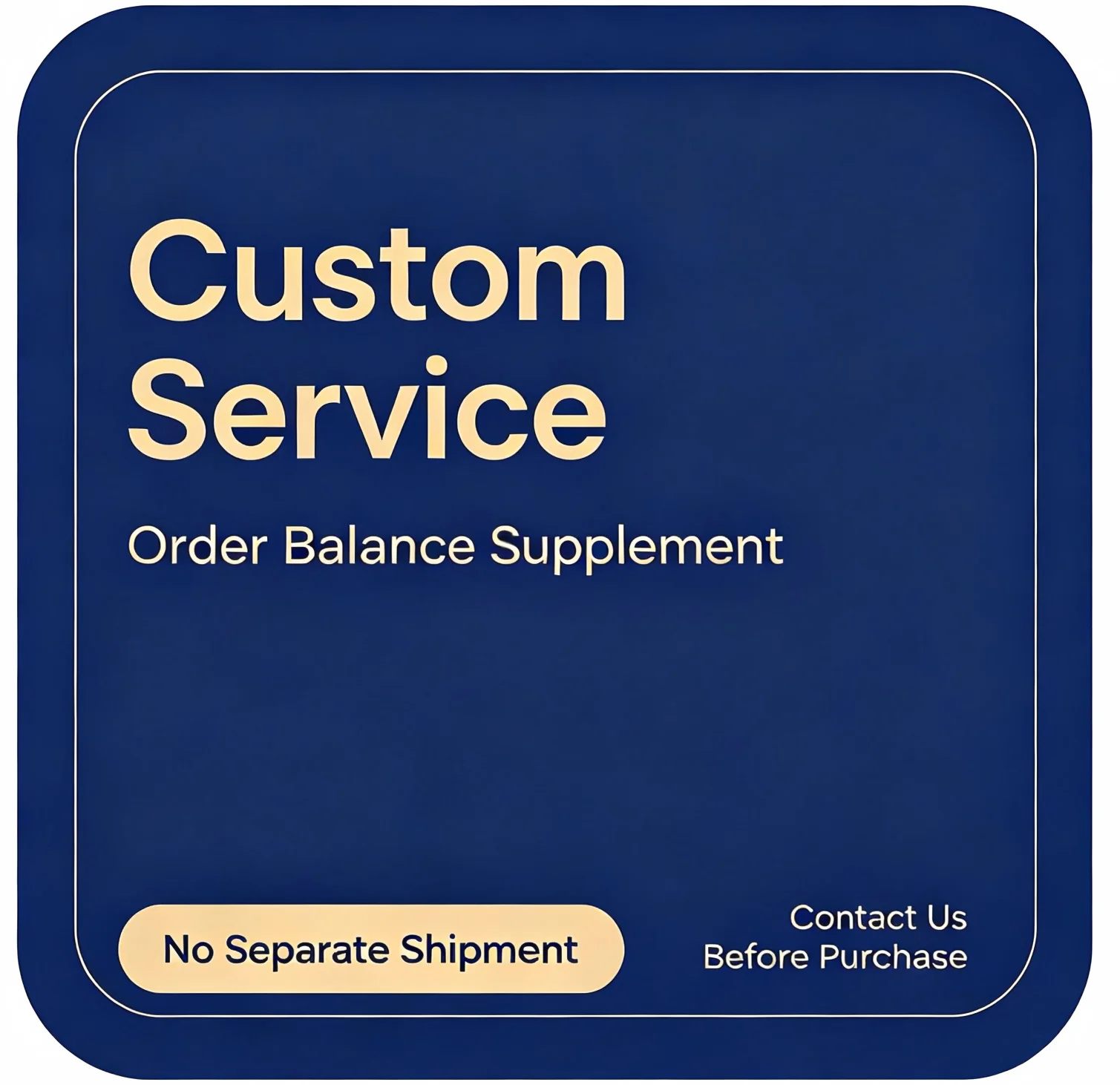 Custom Service Fee Custom Order Balance Supplement Additional Payment For Order Only Not Separate Shipment