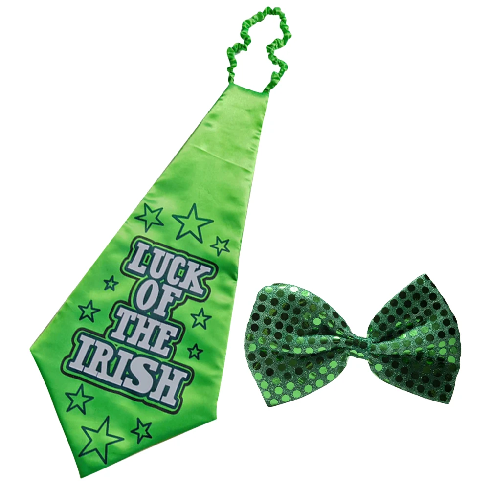 

2pcs Green Tie Fashion Sequin Bowtie Adjustable Bow Tie Set Durable Comfortable For Men Women All Sizes Formal Casual Events St.