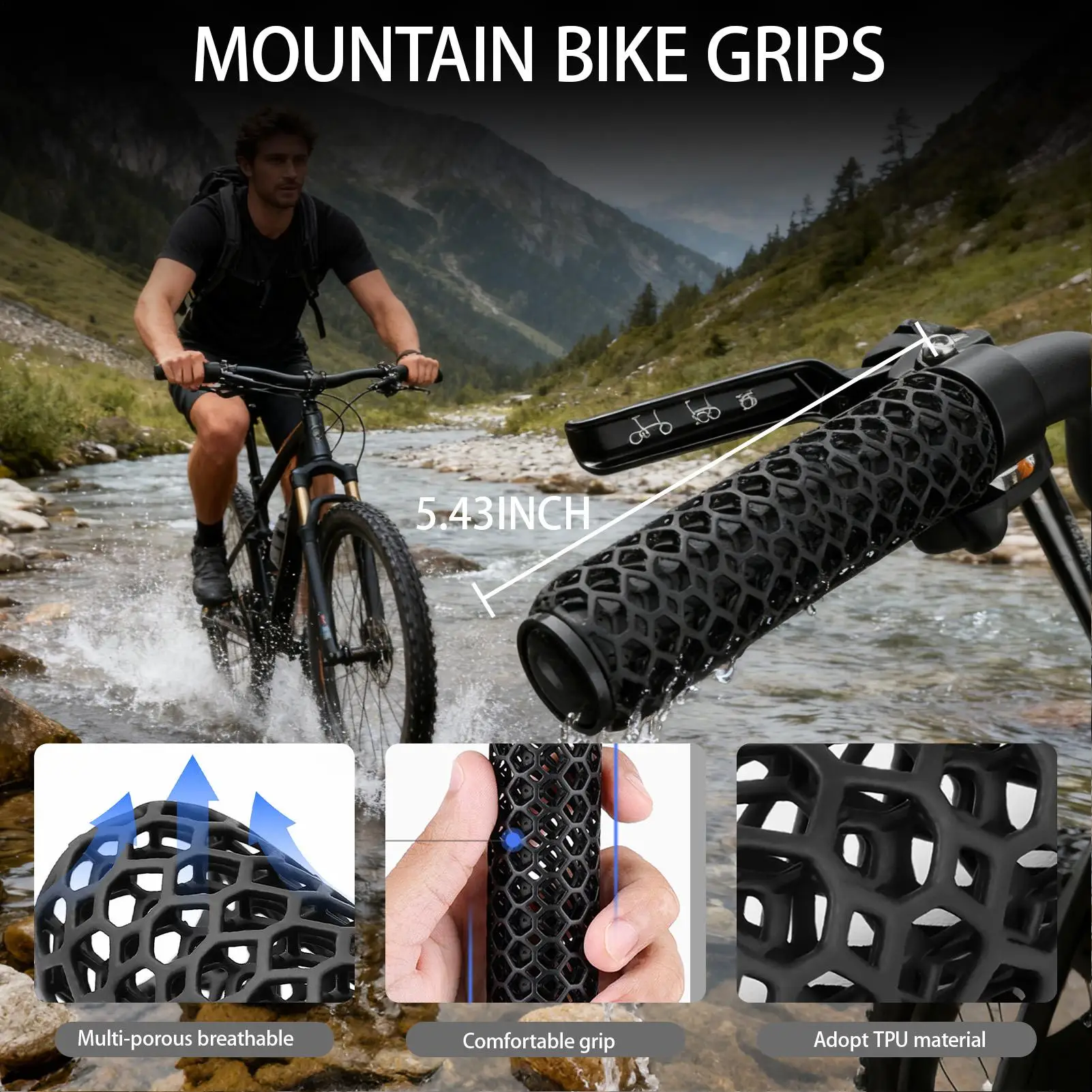 

Ручки для велосипеда, 2 предмета, сменные ручки для горного велосипеда, эргономичный чехол, велосипедные аксессуары для пляжного круизера, складной цикл