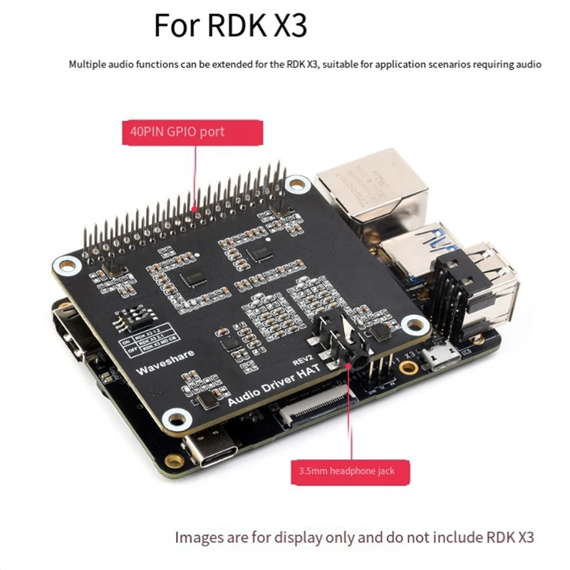 For RDK X3 Sunrise X3 Pie Special Support Playback And Recording, Onboard Earphone Jack Audio Driver Board Module Durable