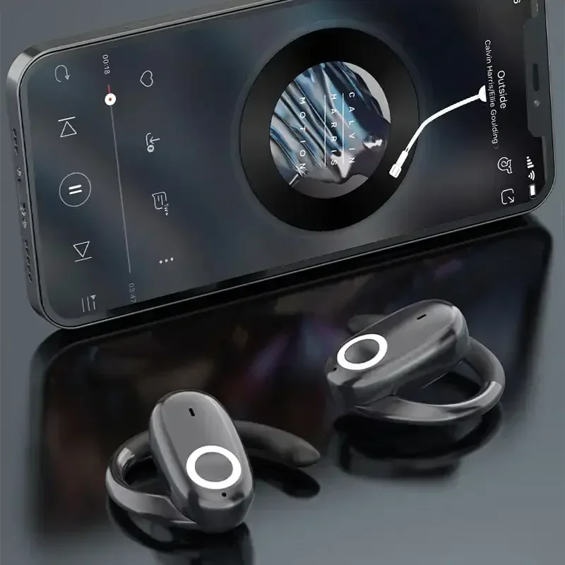OWS Bluetooth Headset High Sound Quality 3D Surround Sound Open Wireless Waterproof Earphones Intelligent Digital Display