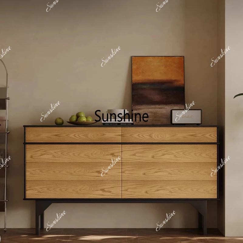 

Medieval solid wood eight-bucket cabinet, bedroom, bedside cabinet, living room storage and dining side cabinet