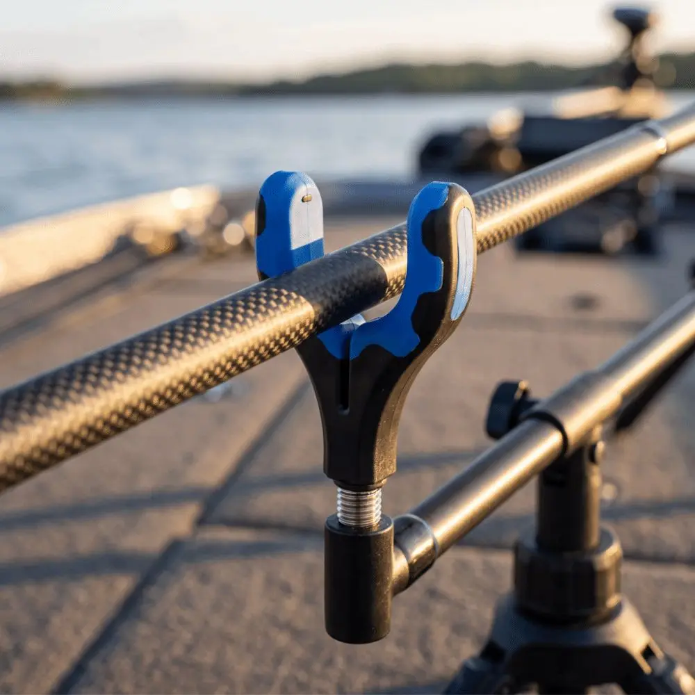 TPR Carp Fishing Rod Holder Head U-Shaped with 3/8 Thread Fishing Rod Rest Head Lightweight Fishing Pole Holder Head