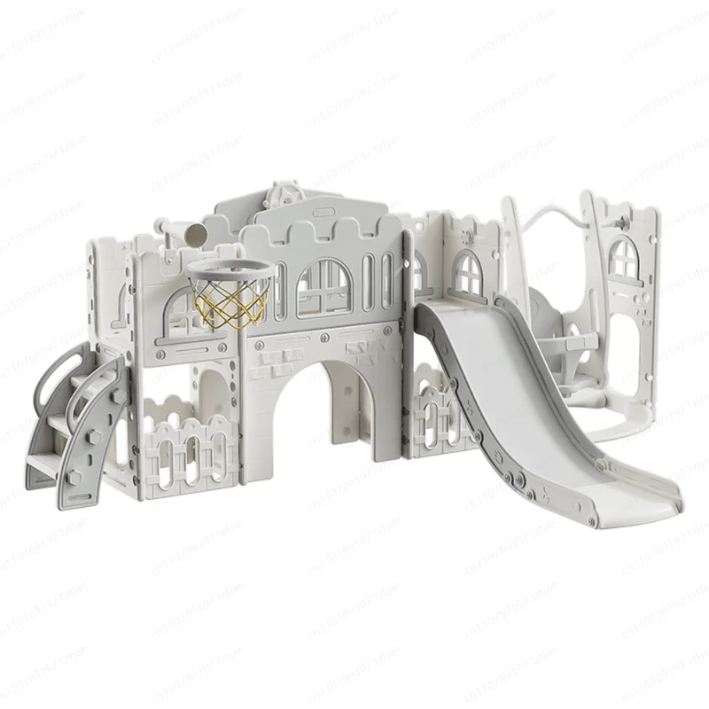 Kids Indoor Slide Swing Set 3-6 Years Home Playground Combo Toddler Playset Non Slip Slide with Swing Seat for Bedroom Playroom