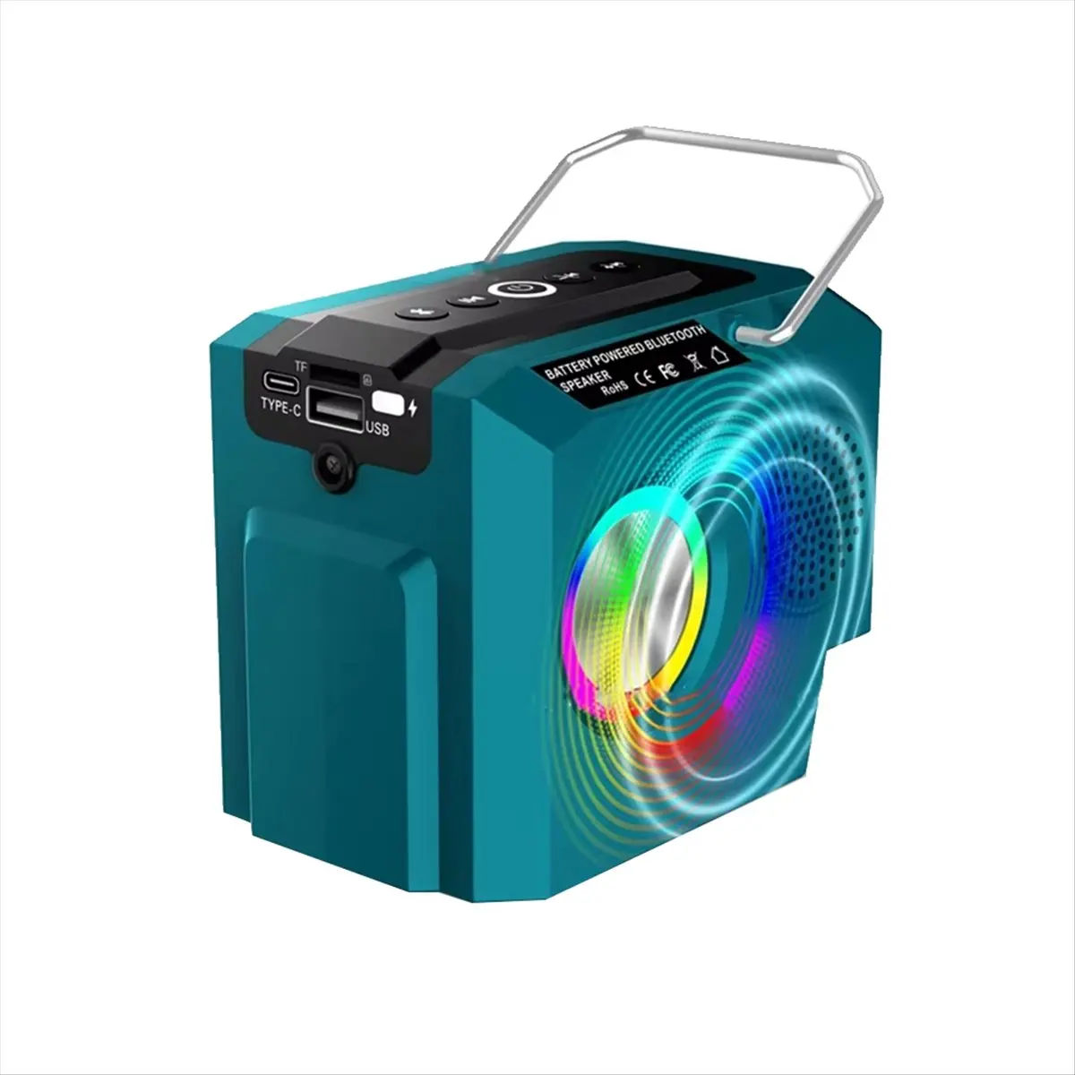 AABFK Wireless Bluetooth Speaker for Bosch 18V Li-Ion Battery, Cordless Loudspeaker Amplifier for Camping & Parties