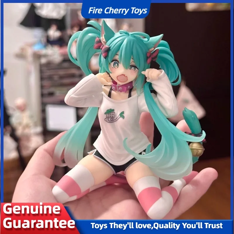 nouveau-veritable-taito-hatsune-miku-bureau-kawaii-figurine-13-cm-neko-t-shirt-ver-figurine-d'anime-modele-de-fille-mignonne-jouet-cadeau-amusant