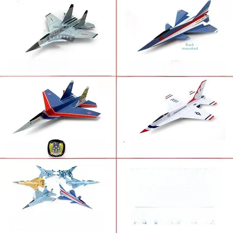 手投げサーフィン紙飛行機モデル Jian0 Jian20 Su27 戦闘機静的モデル子供のための教育ツール
