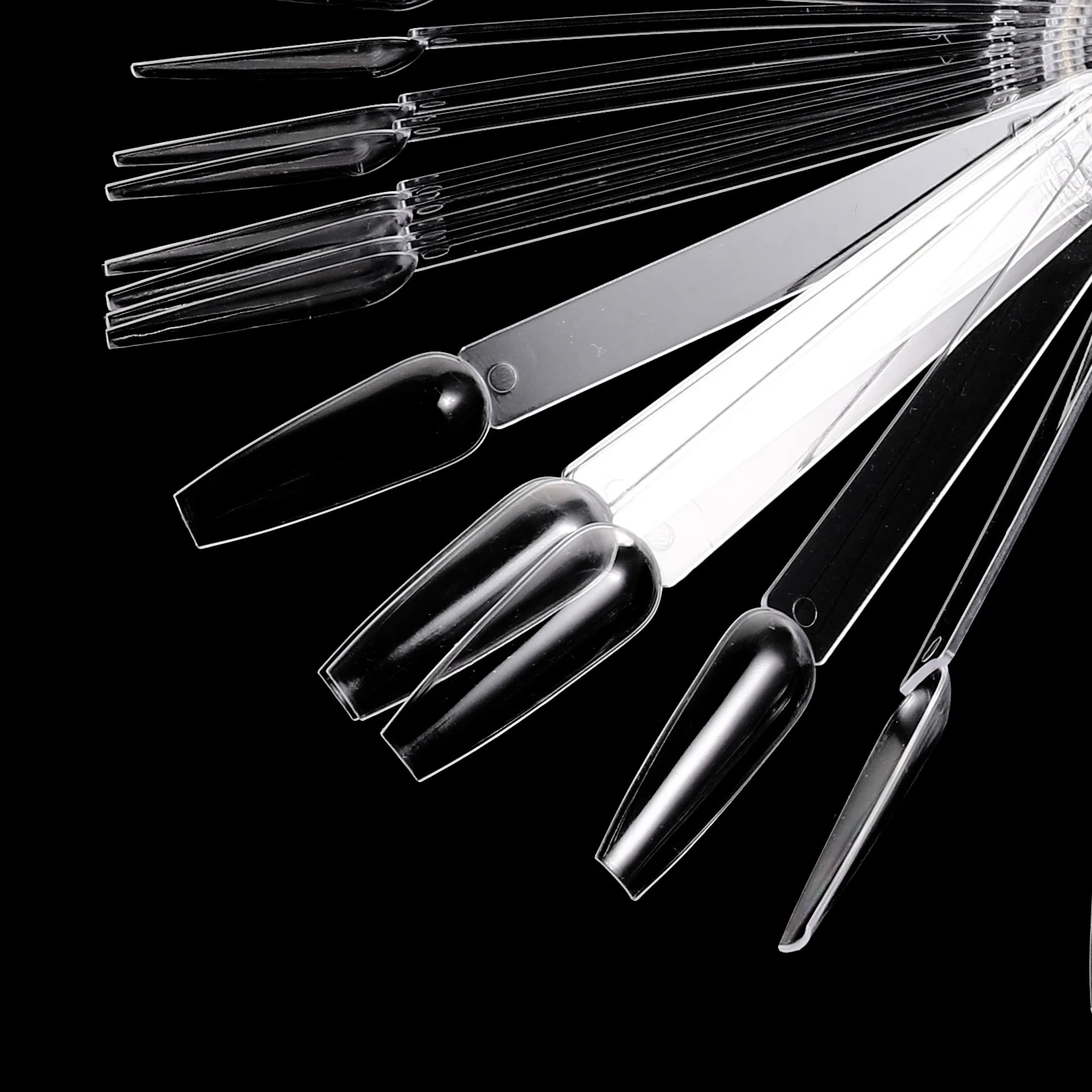

100Pcs Nail Display Tips Transparent Portable for Salon Practice and Polish Display Nail Practice Sample Tips Nails Stuff