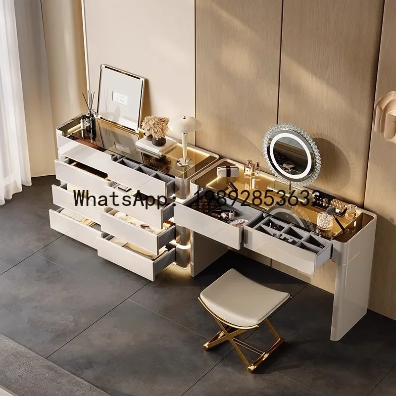 Picture 4: H5.14 solid wood glass vanity table bedroom bedside storage jewelry cabinet makeup desk