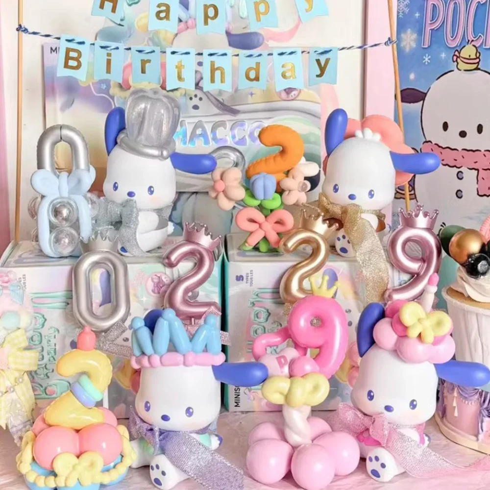 MINISO Sanrio Series Pochacco Cute Blind Box Balloon Carnival Party Series Ornament Includes Cute Accessories and Hidden Models