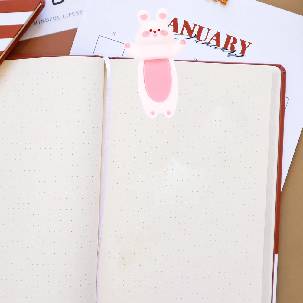 

2Pcs Bunny Bookmark Rabbit Shape Book Marker Creative Reading Page Marker Novelty Gift for School Office Use